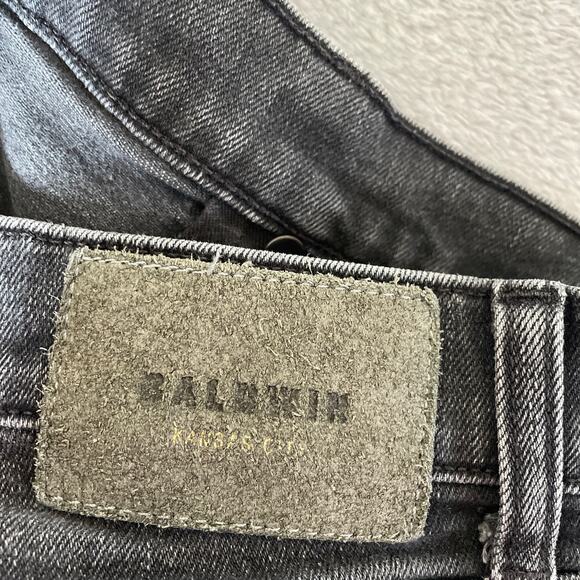 Baldwin Kansas City Jeans 32 Grey Selvedge Henley Rango Slim Straight Button Fly - Picture 8 of 14